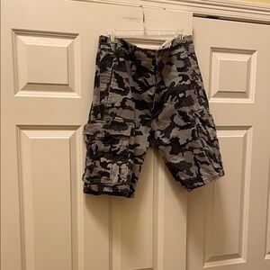 Levi's Black and Gray Camo Cargo Shorts